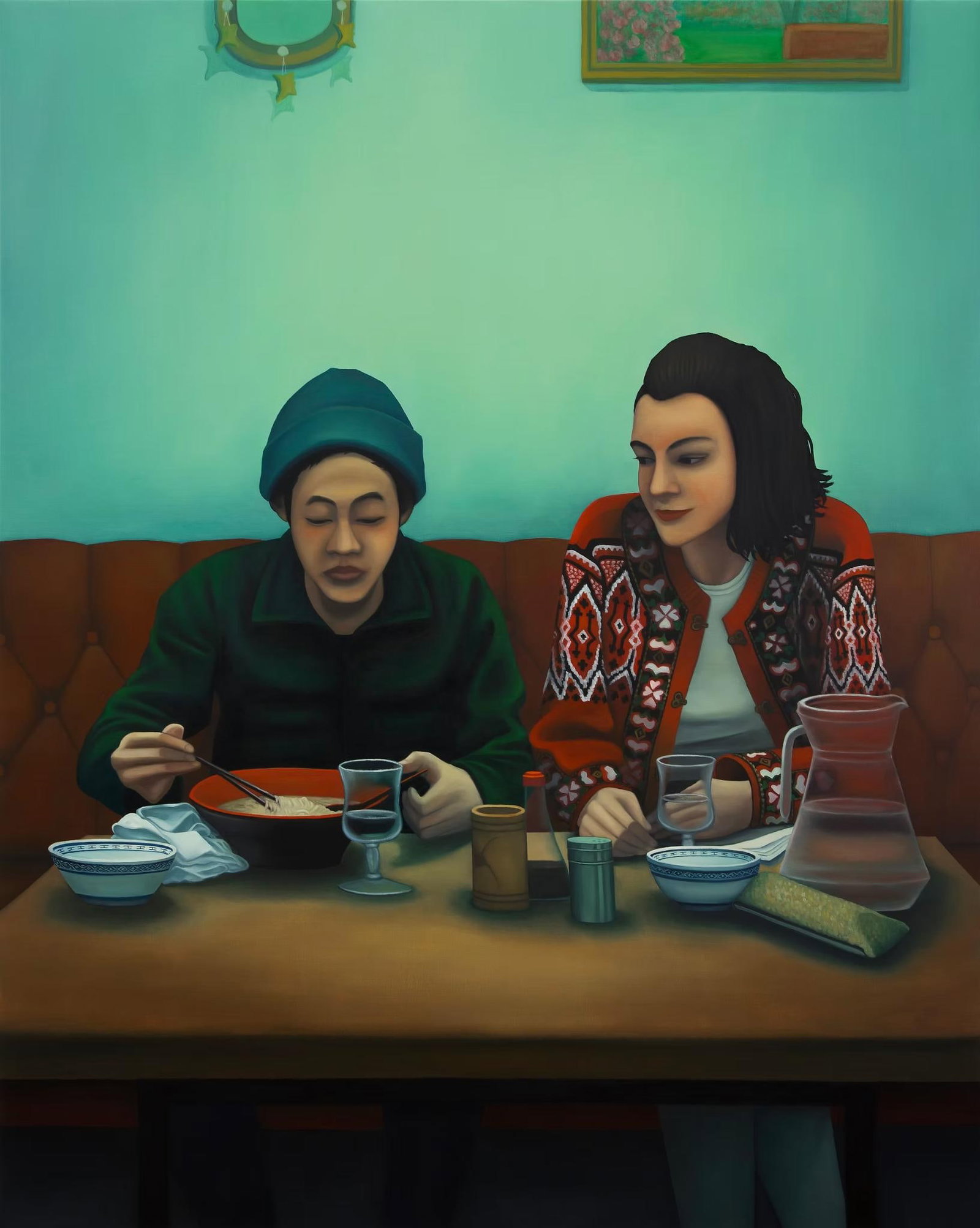 Dorian Cohen The Sushi Restaurant Oil on canvas Date created: 2020 H 162 W 130 cm: Dorian CohenThe Sushi RestaurantOil on canvasDate created: 2020H 162 W 130 cm