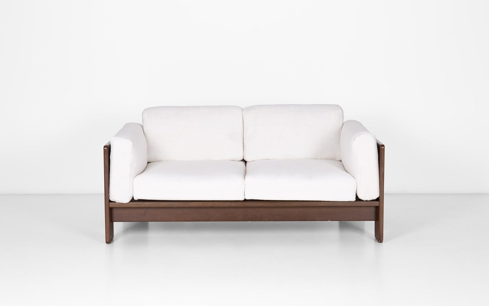 Tobia Scarpa Bastiano 2-Seater Sofa Rosewood frame, polyurethane, elastic, steel, original canvas (1 of 14)