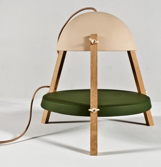 Daphna Laurens Taffelstukken Table lamp Oak and porcelain Limited edition of 15 pieces. Sold out.: Daphna LaurensTaffelstukkenTable lampOak and porcelainLimited edition of 15 pieces. Sold out.H45 D40 cmProvenance: Galerie Gosserez, ParisBorn in 1982 and 1984, respectively, Daphna Isaacs and