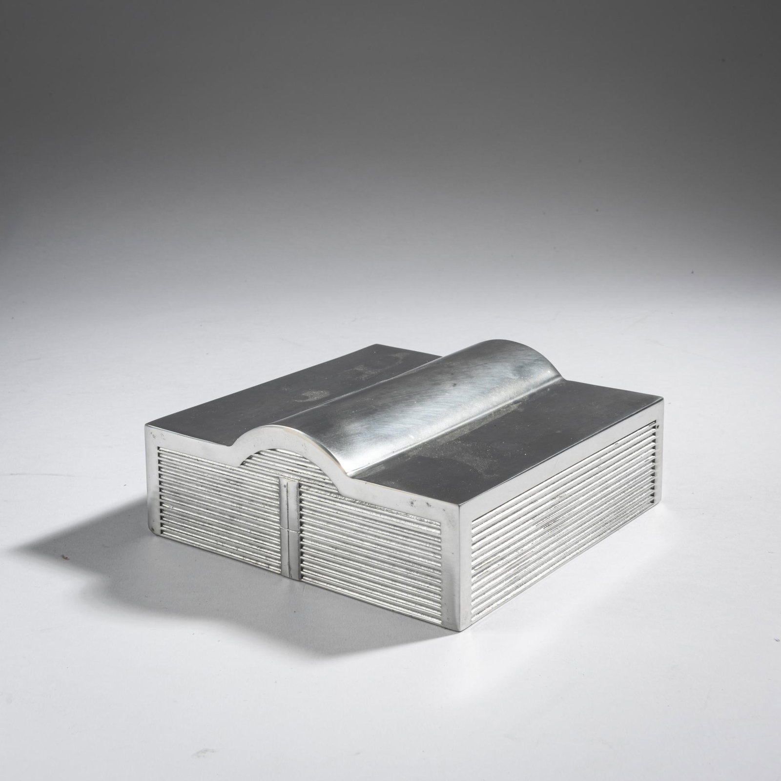 Philippe Starck Europarc Model Aluminium Edition OWO Creation date: 1986 H5.8 W15 D15 cm The third: Philippe StarckEuroparcModelAluminiumEdition OWO Creation date: 1986H5.8 W15 D15 cmThe third in Philippe Starck's series of OWO architectural models, Europarc represents a European urban park project 