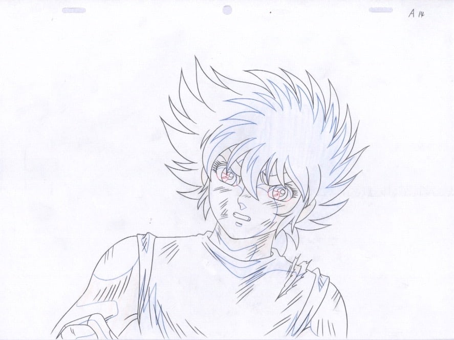 Saint Seiya Seiya of Pegasus Artwork created with graphite and colored pencils used in the (1 of 1)