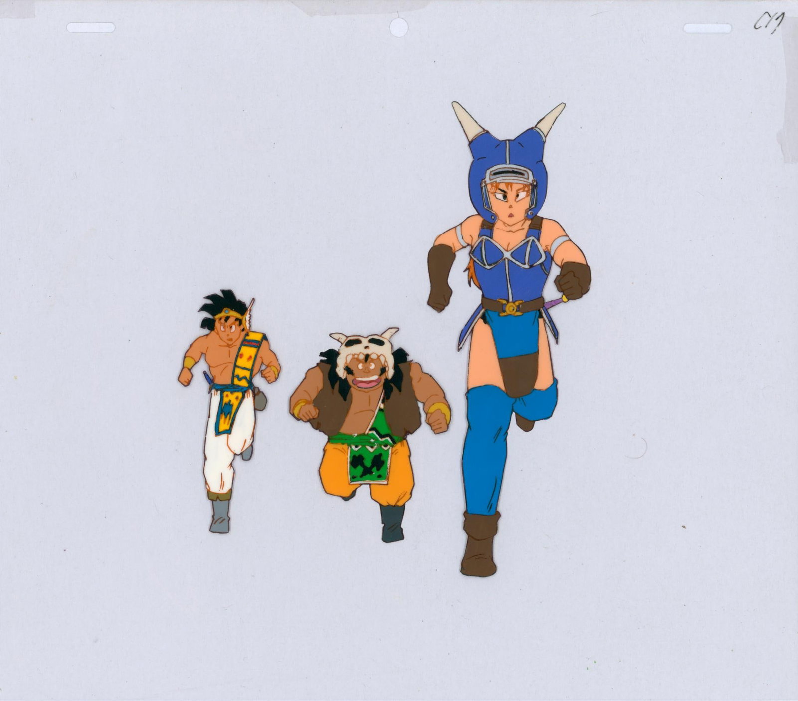 Dragon Quest: Abel the Hero Densetsu Abel, Mokomoko, and Daisy Hand-painted celluloid sheet used in (1 of 1)