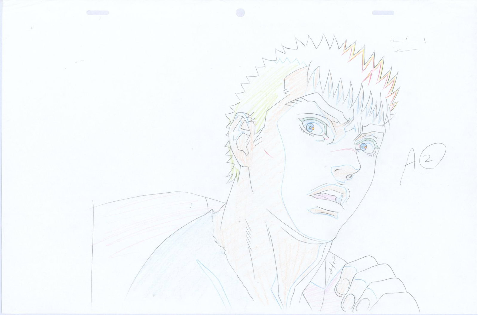 Berserk: The Golden Age Arc Guts Pencil and colored pencil artwork created for the production of the (1 of 1)