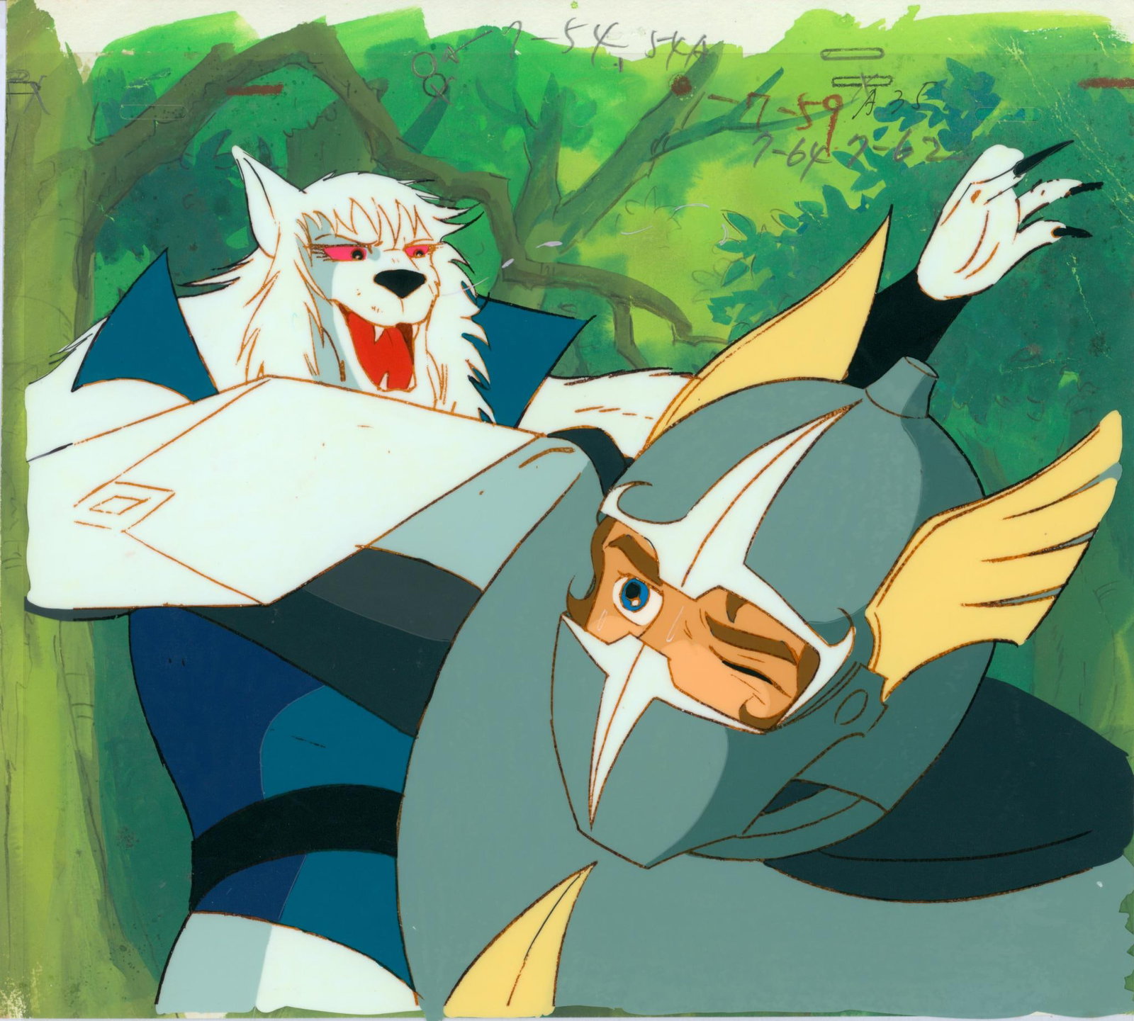 King Arthur Arthur Pendragon Hand-painted celluloid sheet, created for the anime Produced by Toei (1 of 1)