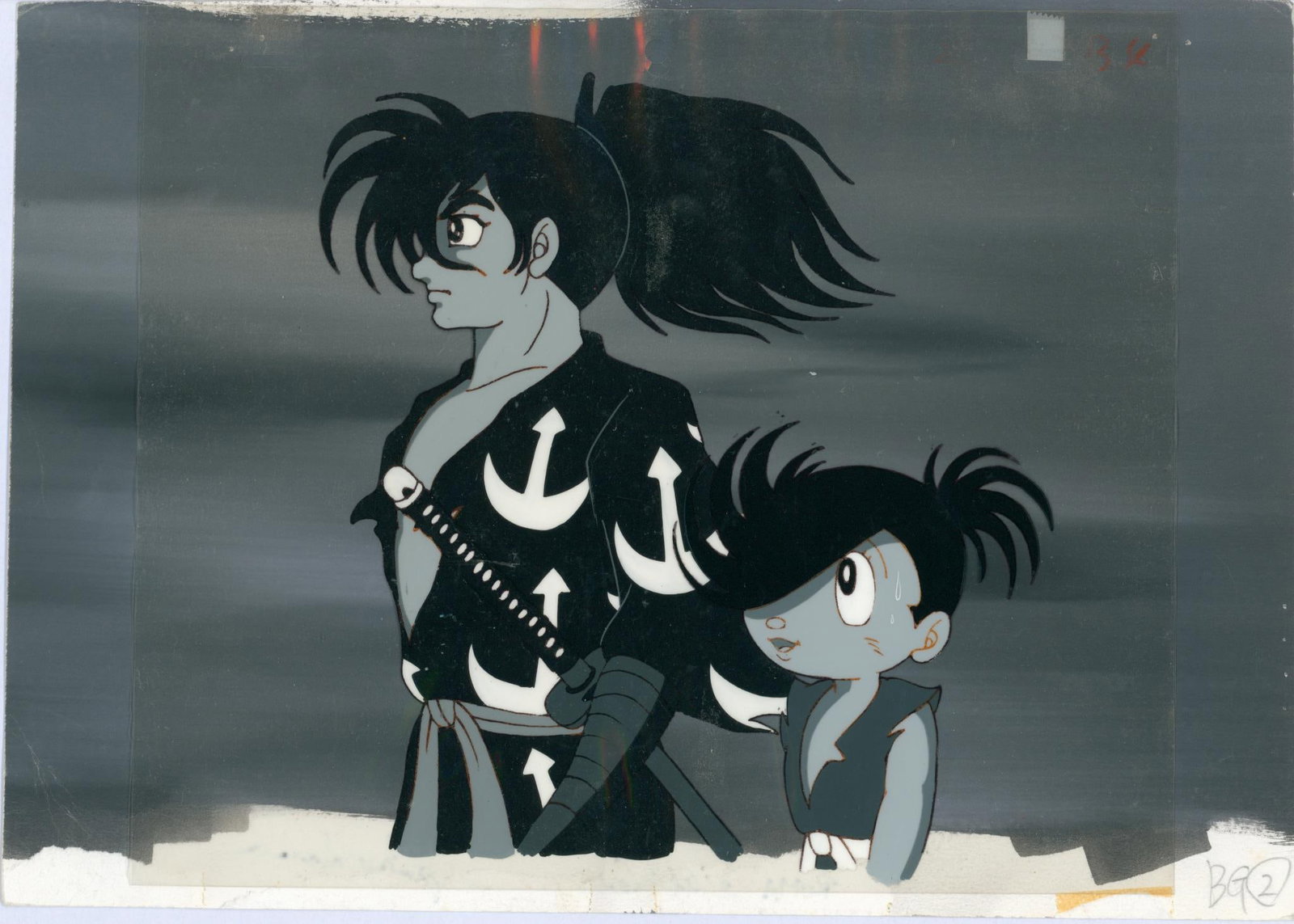 Dororo Hyakkimaru and Dororo Hand-painted celluloid sheet used in the production of the anime (1 of 1)