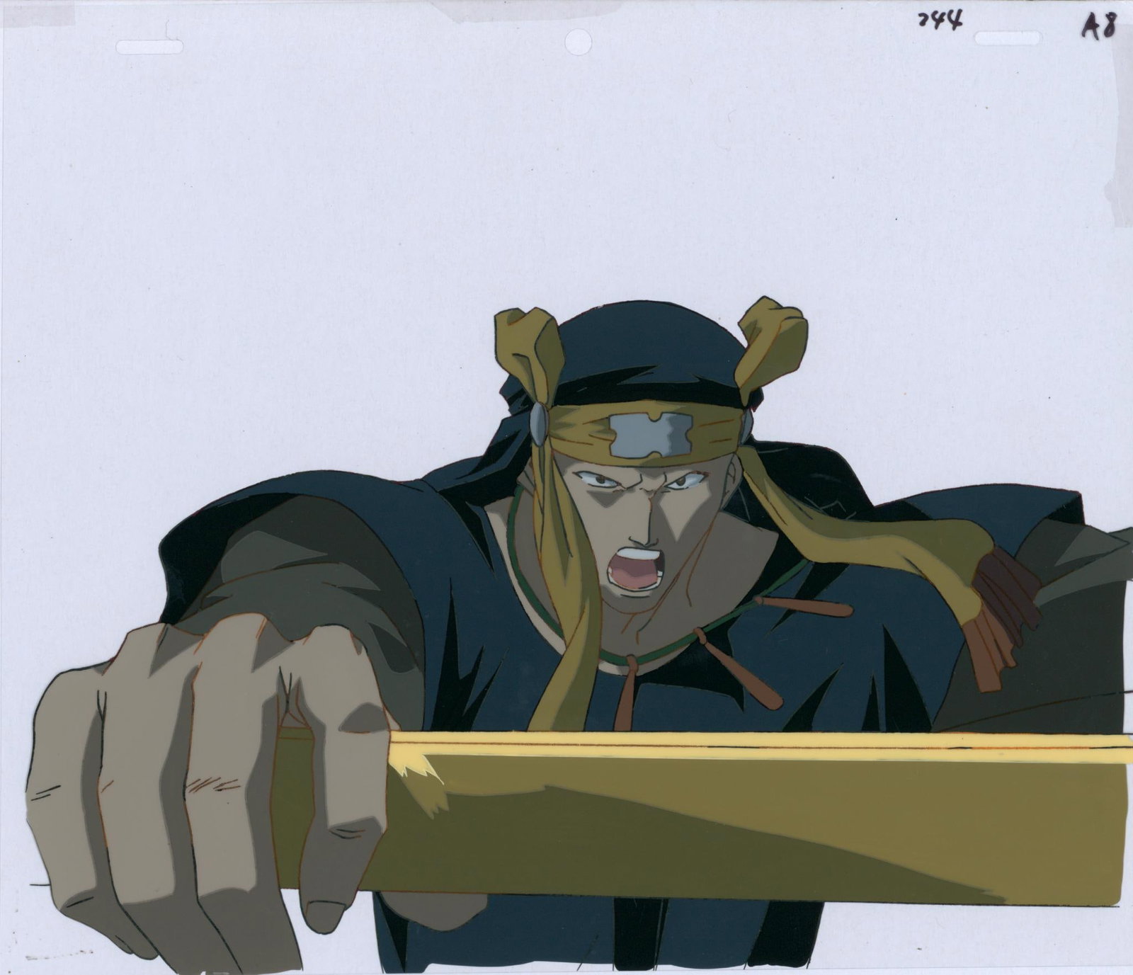 Rurouni Kenshin Original ink-and-gouache cell used in the production of the anime based on the work (1 of 1)
