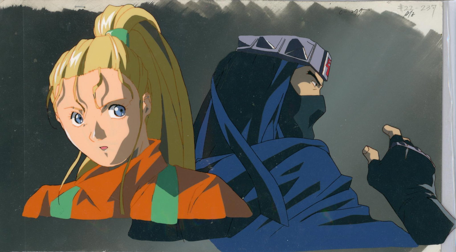 Virtua Fighter Sarah Bryant and Kage-Maru Hand-painted cell sheet used in the production of the (1 of 2)