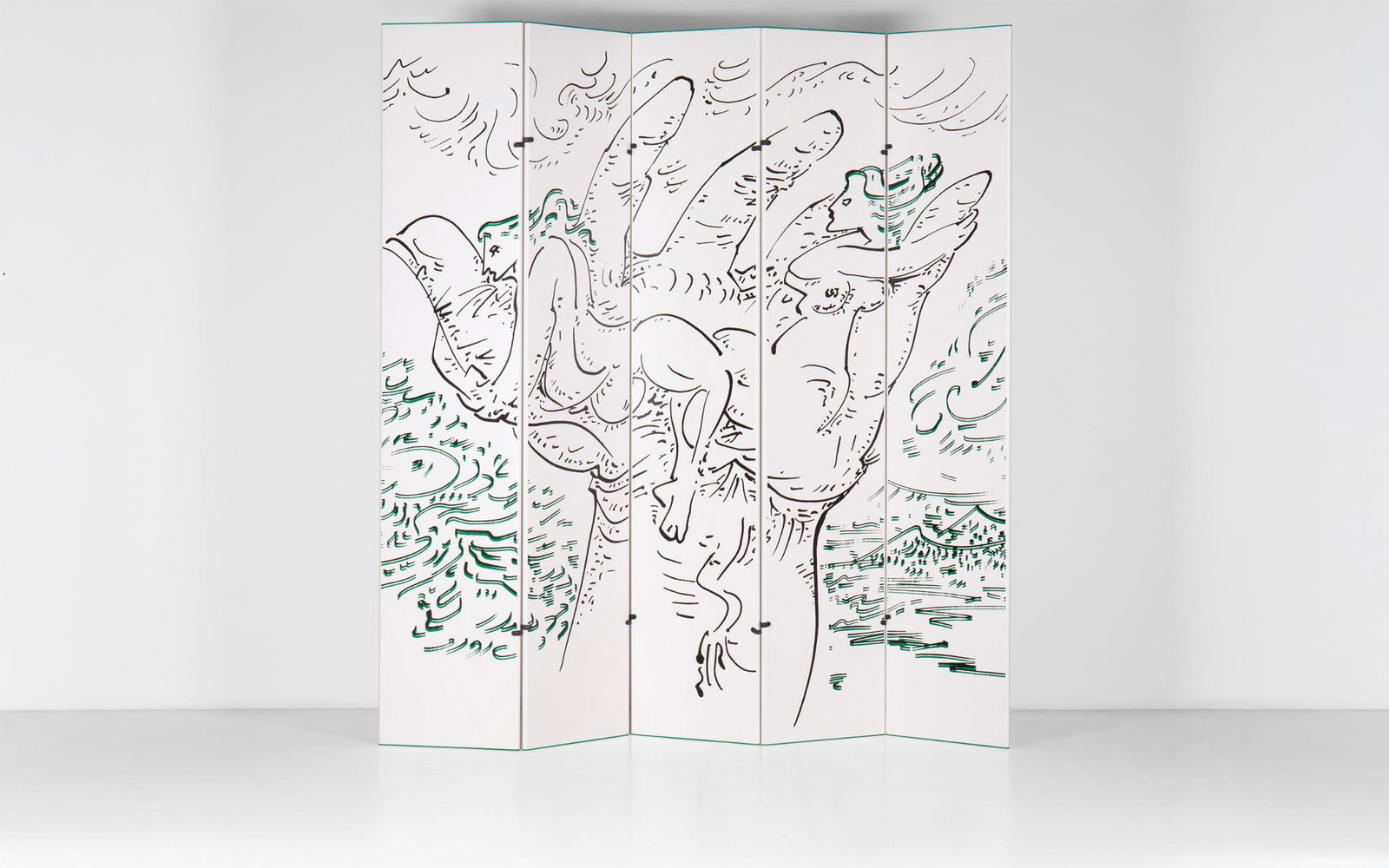 Dino Gavina (1922–2007) and Kazuhide Takahama (1930–2010) André Masson Screen Multilayer: Dino Gavina (1922–2007) and Kazuhide Takahama (1930–2010) André Masson ScreenMultilayer lacquered wood and silkscreen printSimongavina EditionDate of creation: 1977H 220 L 225 D 2 cmCondition: ve