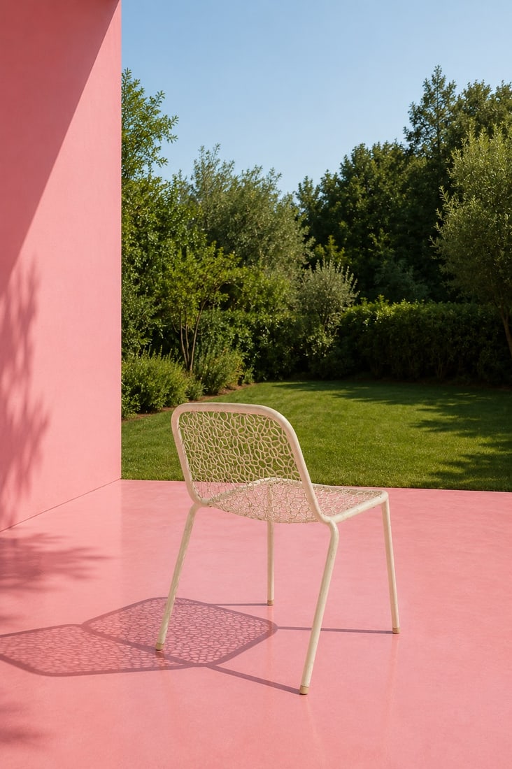 Marcel Wanders (born in 1963) Flower Chair Chair Painted steel Moooi Edition Netherlands, 2001 H75: Marcel Wanders (born in 1963)Flower Chair ChairPainted steelMoooi EditionNetherlands, 2001H75 W52 D48 cm; seat height 47 cmIn original vintage condition, showing surface wear, paint chips, and scatter