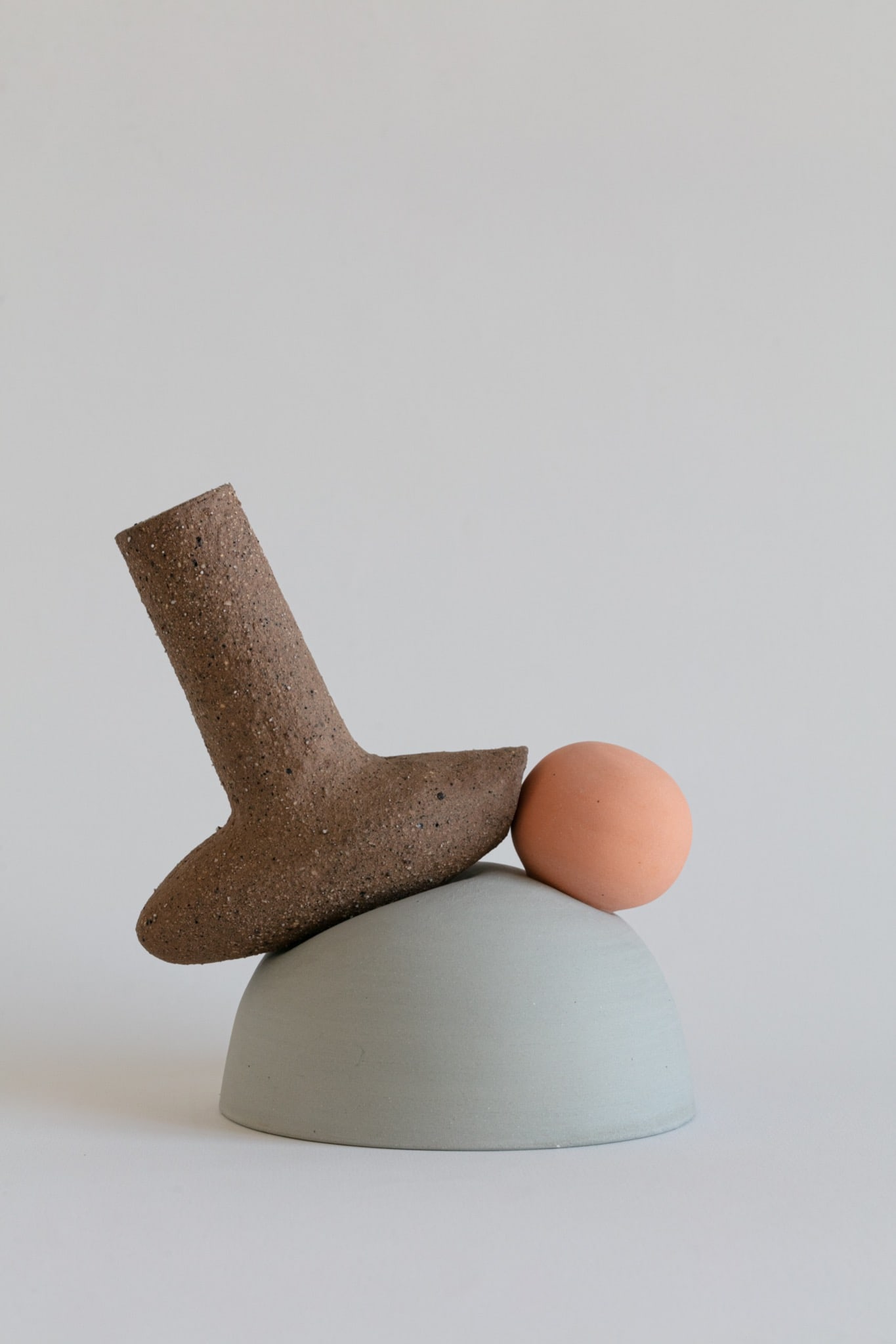 Lucas Nicolao Gravitatoria 2 Sculpture Stoneware worked with oxides and pigments Shaped on a: Lucas NicolaoGravitatoria 2Sculpture Stoneware worked with oxides and pigmentsShaped on a potter's wheel, from slabs, and using the coil methodFired at 1,245 °COne-of-a-kind pieceH20 L15 P14 cm