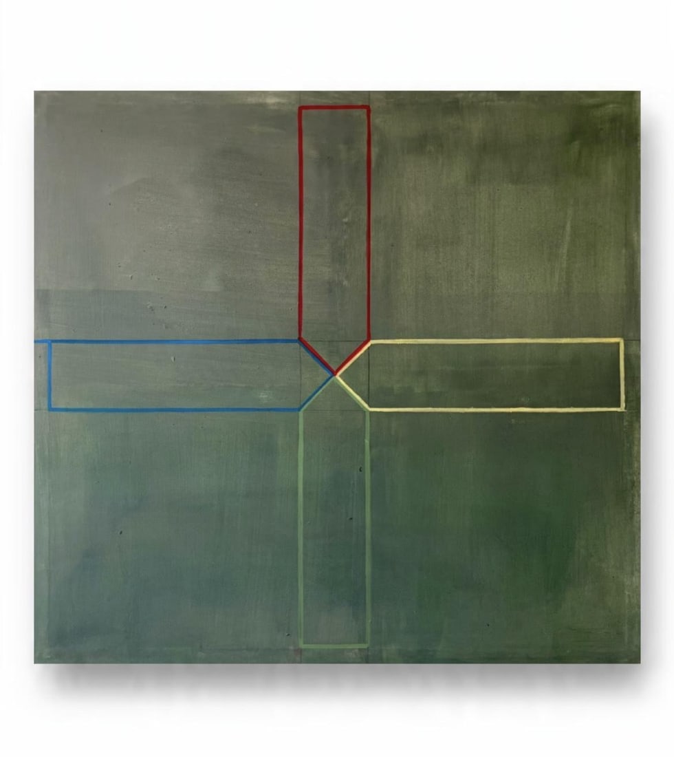 Bally Tshibangu (born in 2004) Untitled Oil on canvas Date created: 2025 H100 L105 cm Bally Shibangu: Bally Tshibangu (born in 2004)UntitledOil on canvasDate created: 2025H100 L105 cmBally Shibangu (2004, Belgian-Congolese artist) Bally’s painting practice is characterized by a constant exploration 