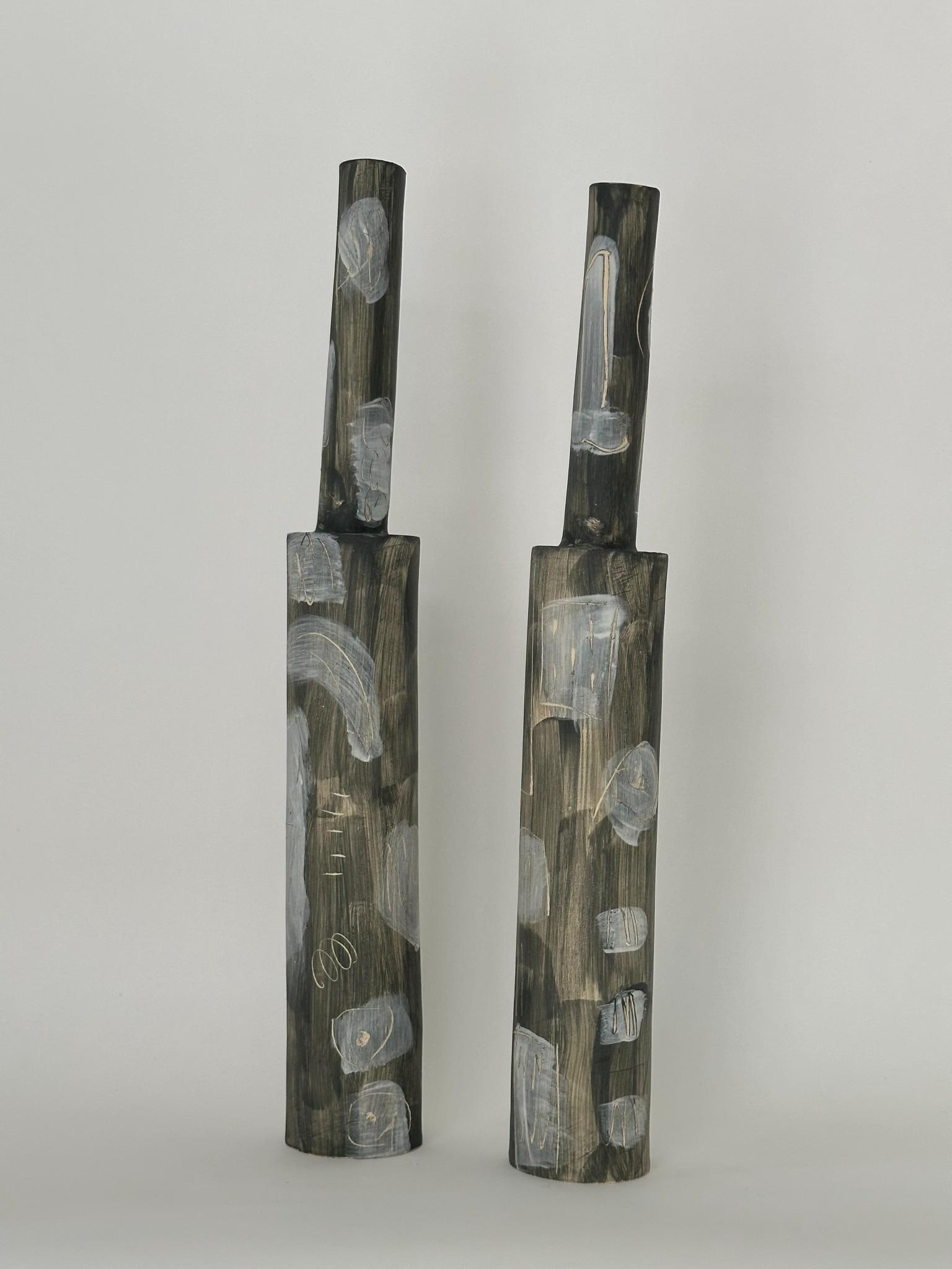 Guido de Zan (born in 1947) Bottiglia C and D Two bottles Stoneware Date of creation C: 2026 Date of (1 of 1)