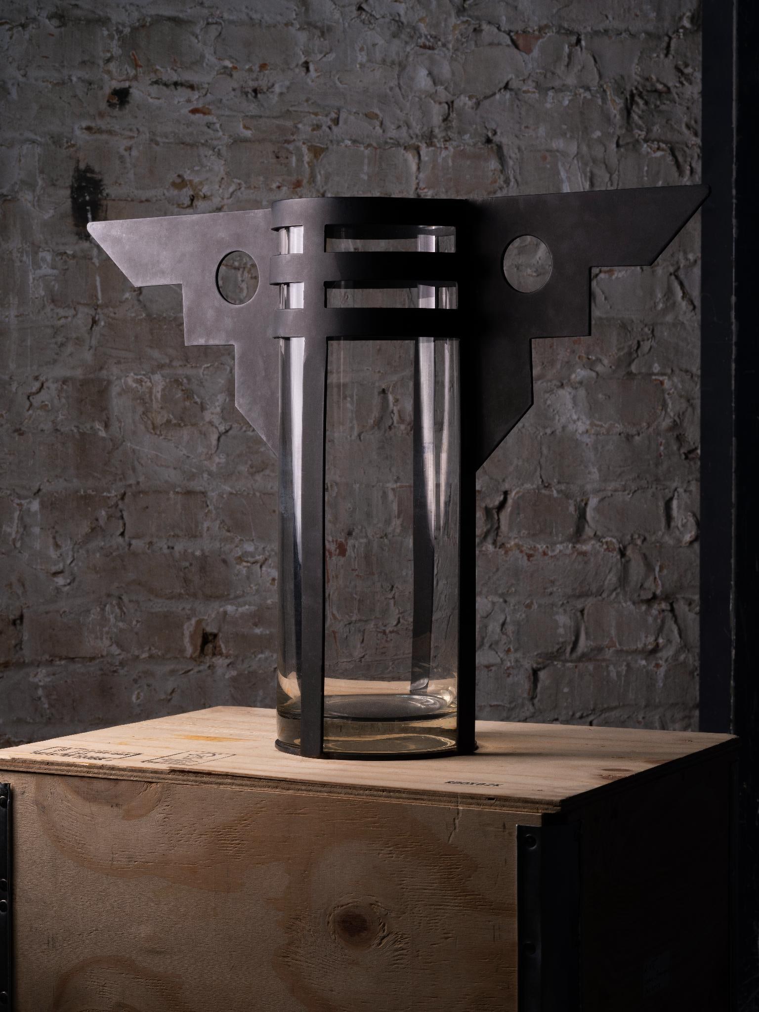 Thierry Peltrault Winged Vase Glass and metal Date of creation: circa 1990 H60 W50 D17 cm Created (1 of 4)