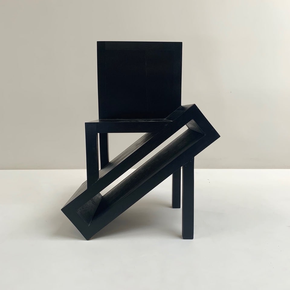 Paolo Pallucco No. 24 Chair Lacquered wood Limited edition of 4 pieces Date of creation: circa: Paolo Pallucco No. 24 Chair Lacquered woodLimited edition of 4 pieces Date of creation: circa 1980 Produced by Pallucco in an extremely limited series, the Chair No. 24 reflects the experimental spiri