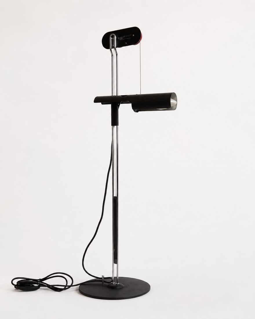 LUCI Interior Lighting Model 480 Counterweight Table Lamp Black lacquered metal and chrome-plated (1 of 3)