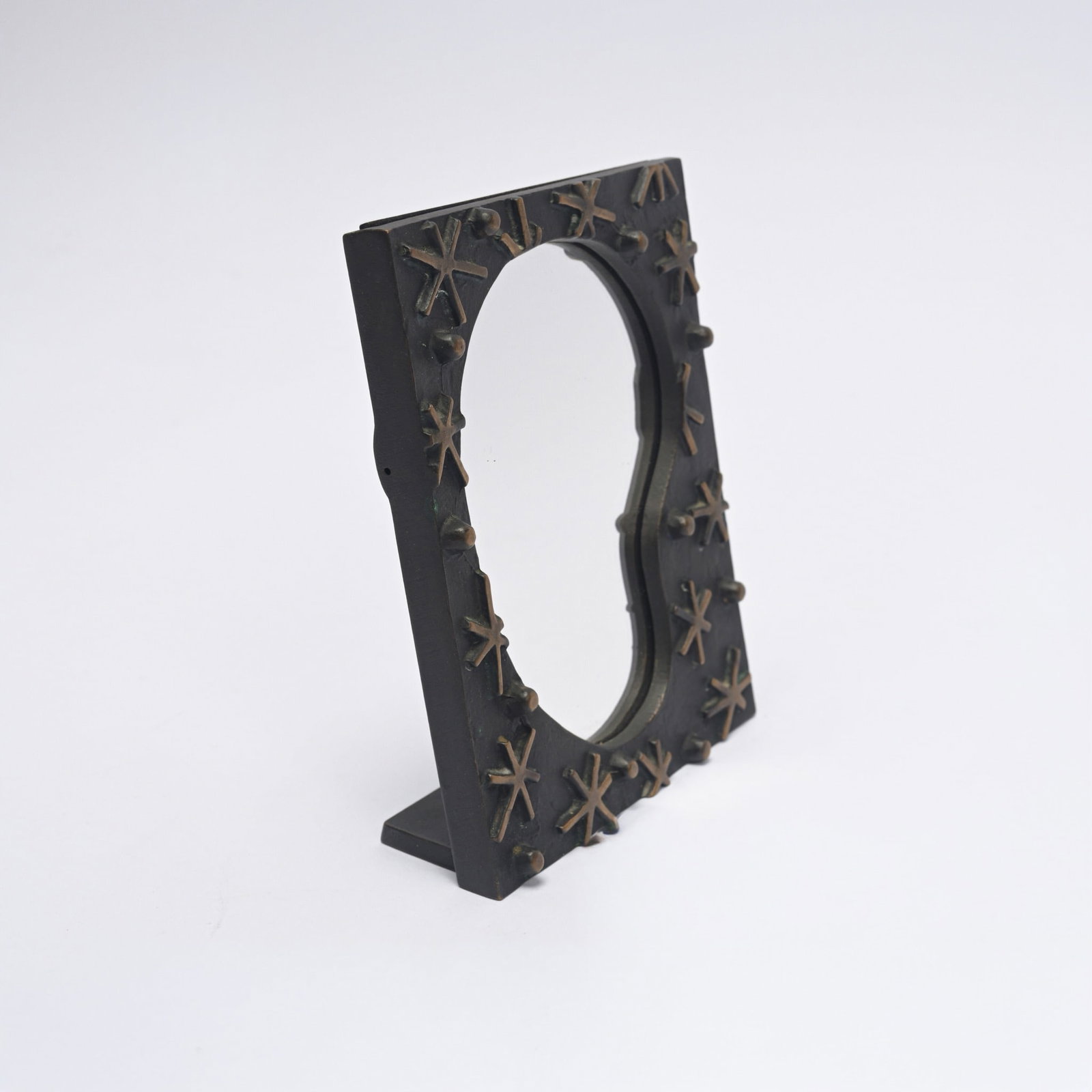 Elizabeth Garouste & Mattia Bonetti Mirror Bronze Blome Edition 1994 H 15, W 12, D 4 cm In very (1 of 5)