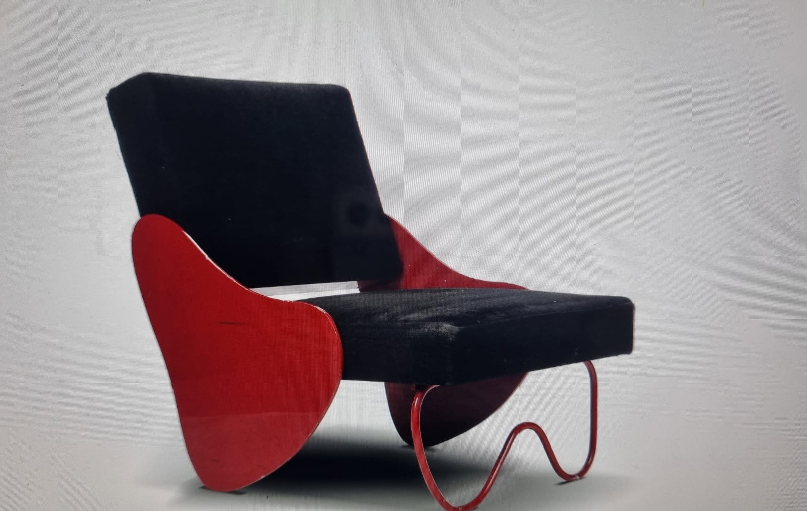 François Champsaur UTO Pair of armchairs Red-lacquered metal and fabric Pouenat Edition Date of: François ChampsaurUTOPair of armchairsRed-lacquered metal and fabricPouenat EditionDate of creation: 2011H77 L66 P60 cmNumerous signs of wearFrom the Hôtel du Ministère