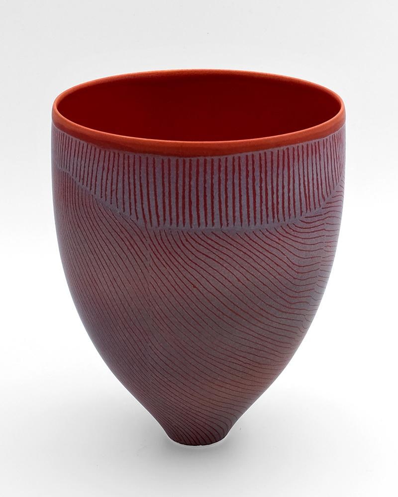 Pippin Drysdale Blush at Dusk Vase Porcelain Creation date: 2014 H23 D18 Australian ceramist: Pippin DrysdaleBlush at Dusk VasePorcelainCreation date: 2014 H23 D18Australian ceramist Pippin Drysdale's passion for the chromatic variations of nature (particularly the Australian deserts) has led 