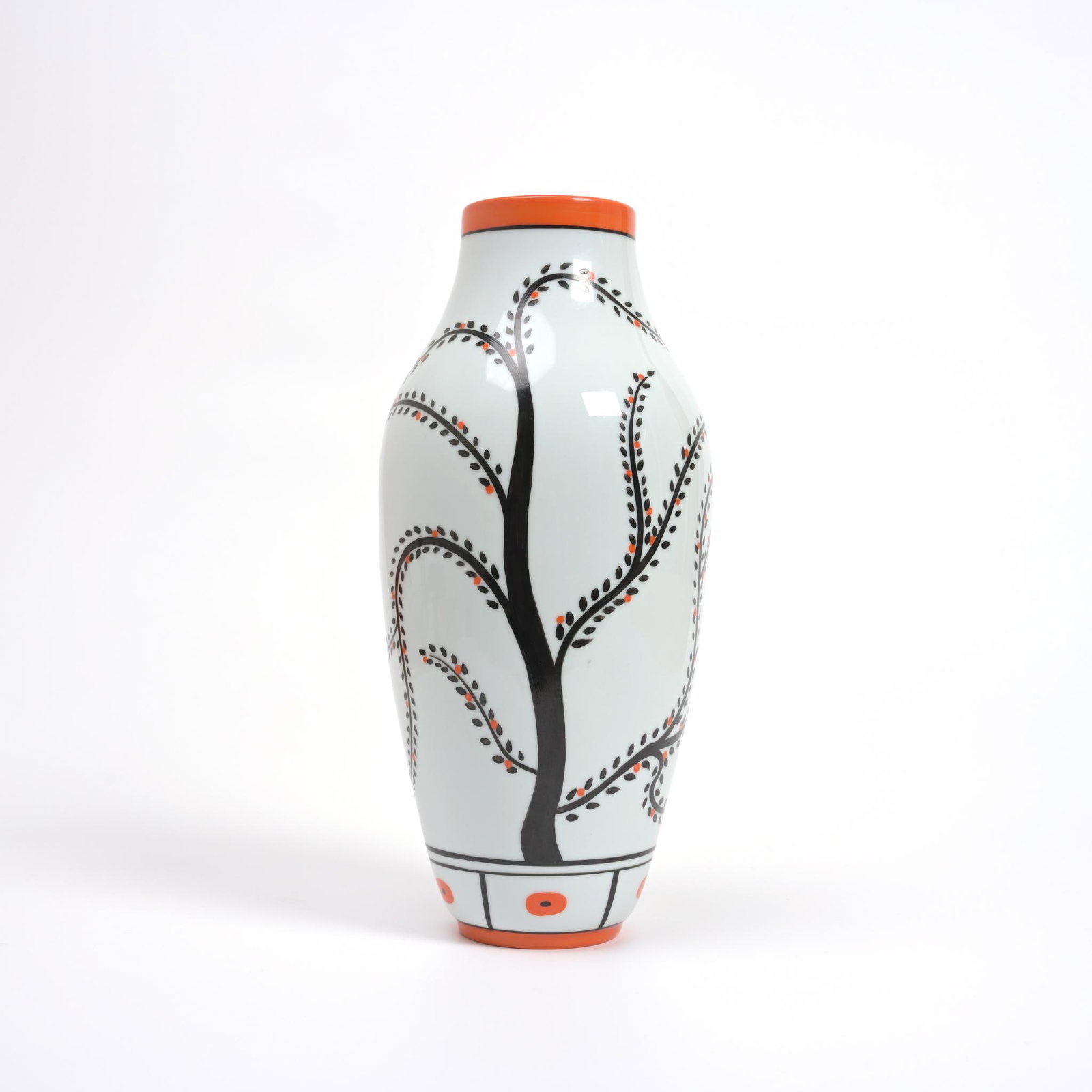 Virginie Manivet Vase Porcelain, hand-decorated Creation date: circa 1995 H37.5 D17 cm Slight (1 of 4)