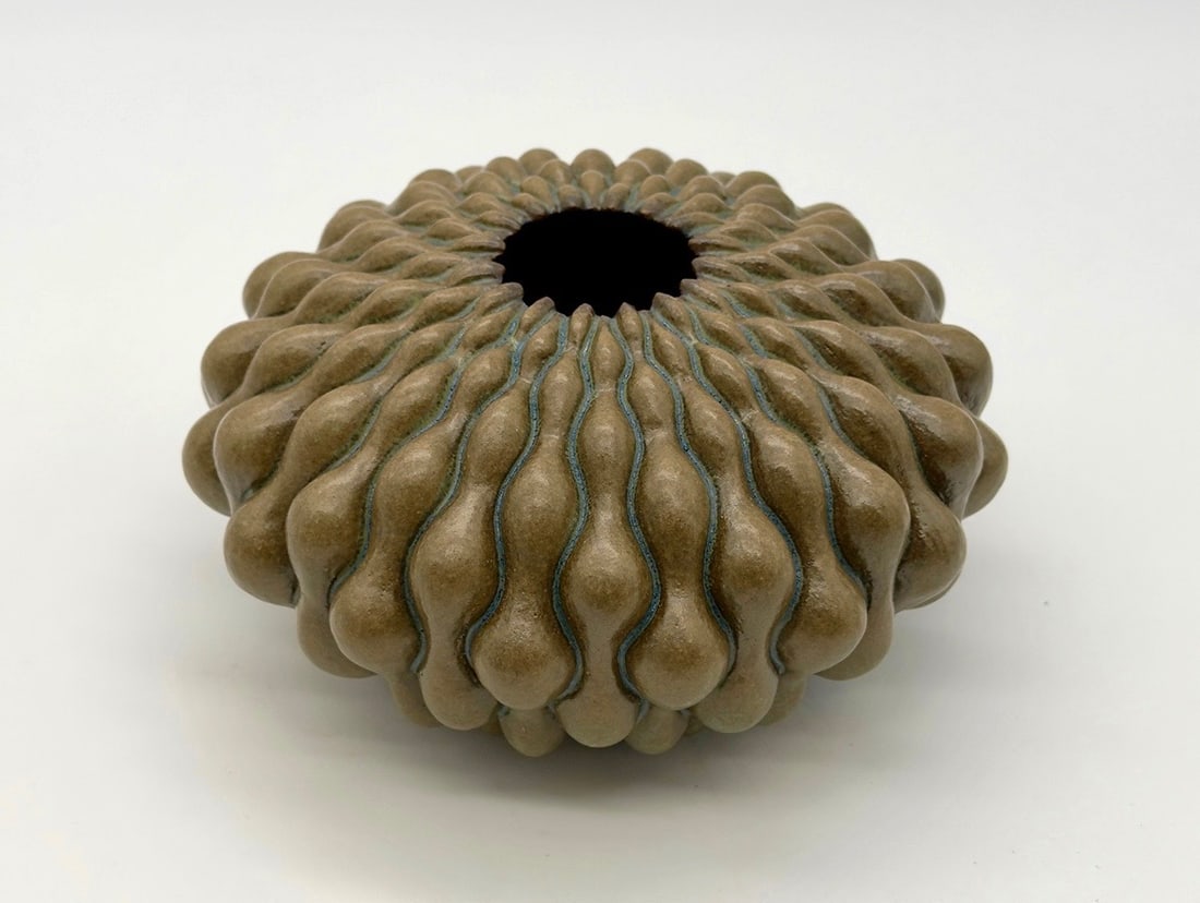 Anders Børgesen Vase Wheel-thrown, engraved, and glazed ceramic 2025 H8 D15 (1 of 1)