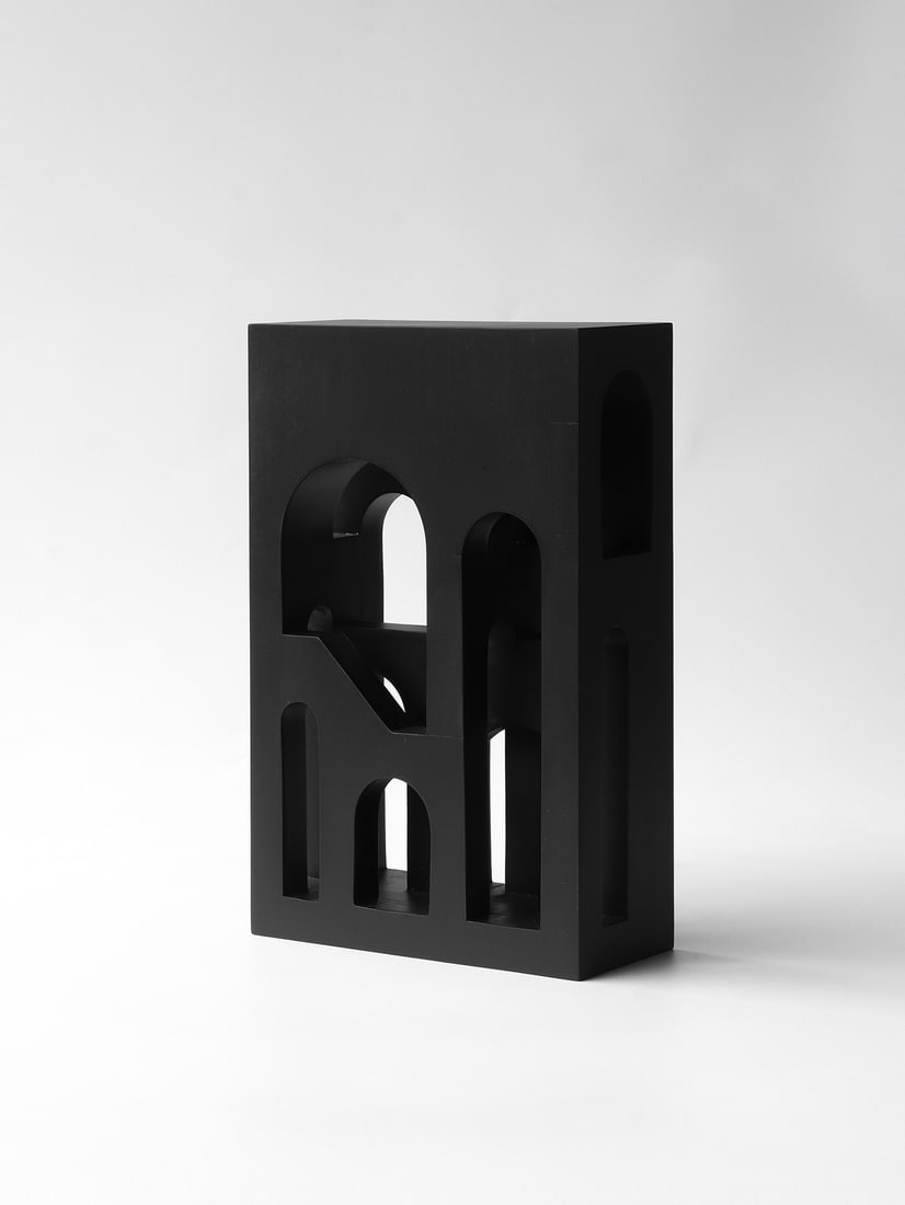 David Umemoto (1975) Arches Sculpture Black mahogany Limited edition H35 L22 P10 cm David Umemoto (1 of 4)