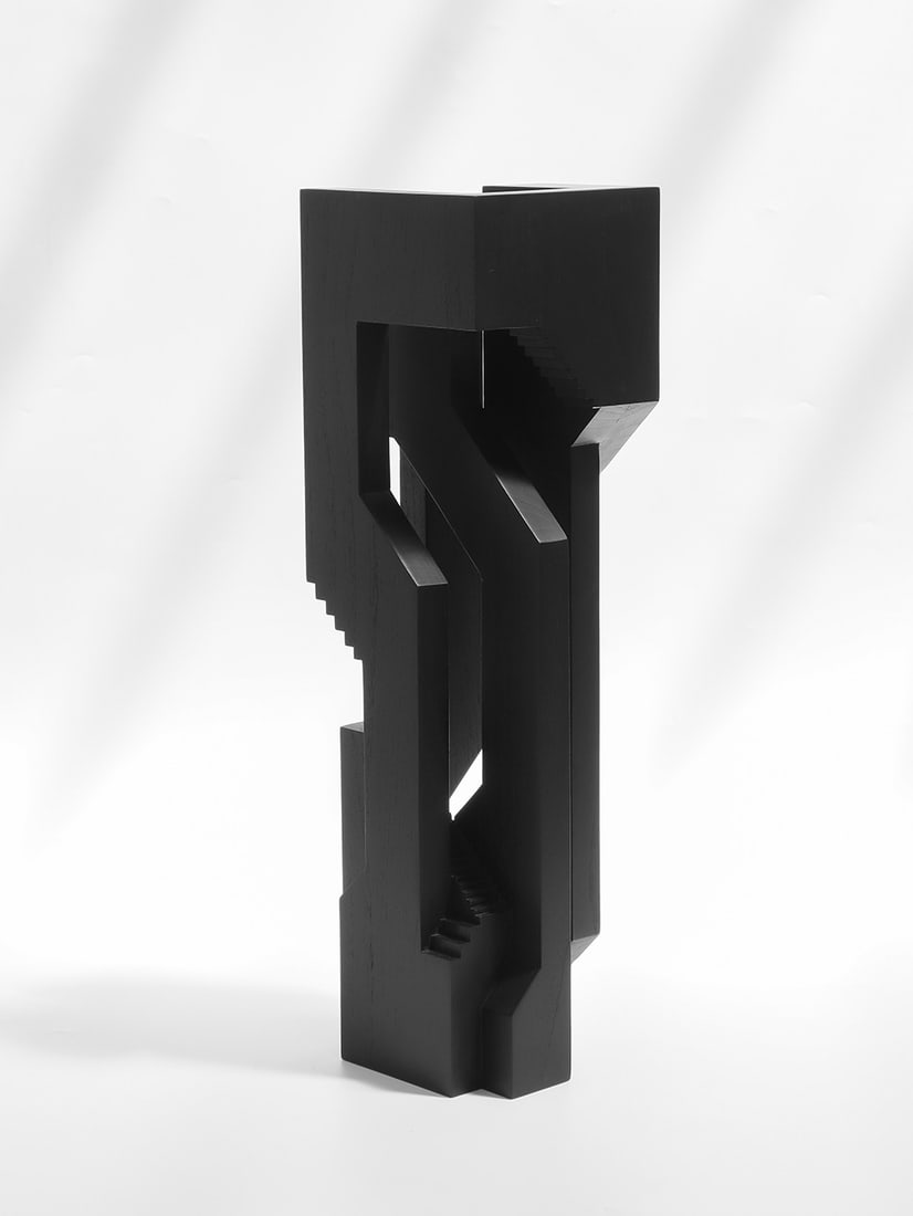 David Umemoto (1975) Circonvolution Sculpture Black teak Limited edition H63 L18 P18 cm David (1 of 5)