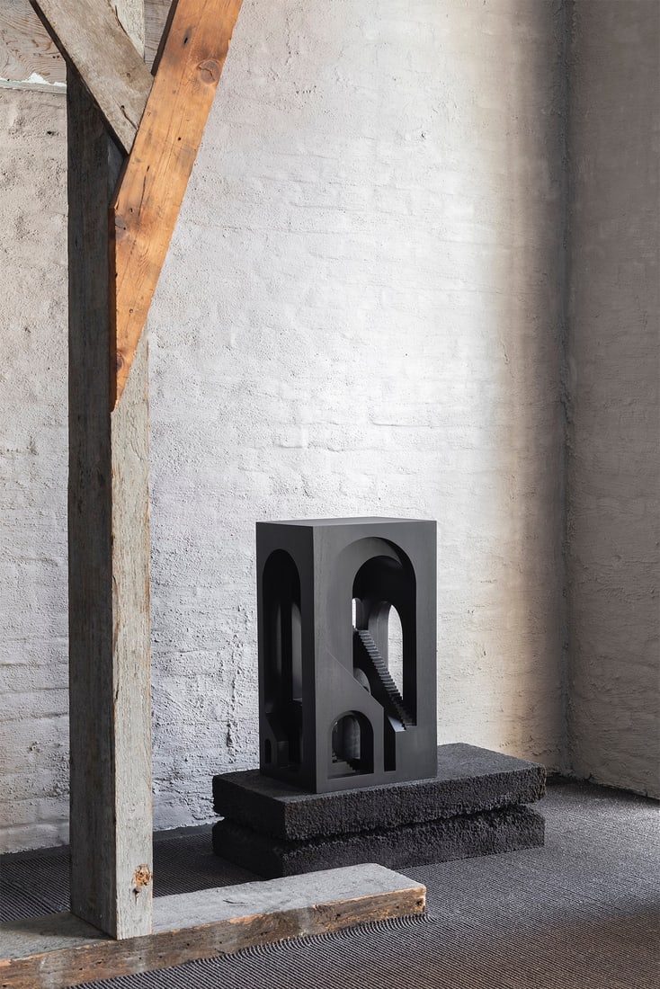 David UMEMOTO (born in 1975) "Fragment" Black mahogany Limited edition H50h L28w P23 cm (1 of 5)