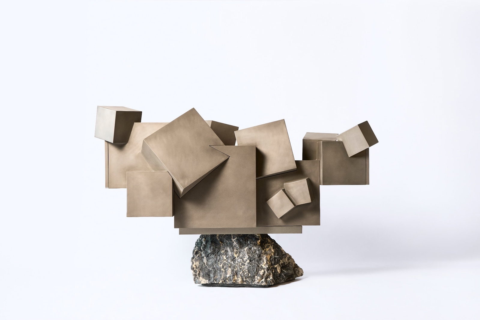 Francesco Maria Messina Pyrite Cabinet Wood, metal, and marble Year of creation: 2025 H120 (1 of 14)