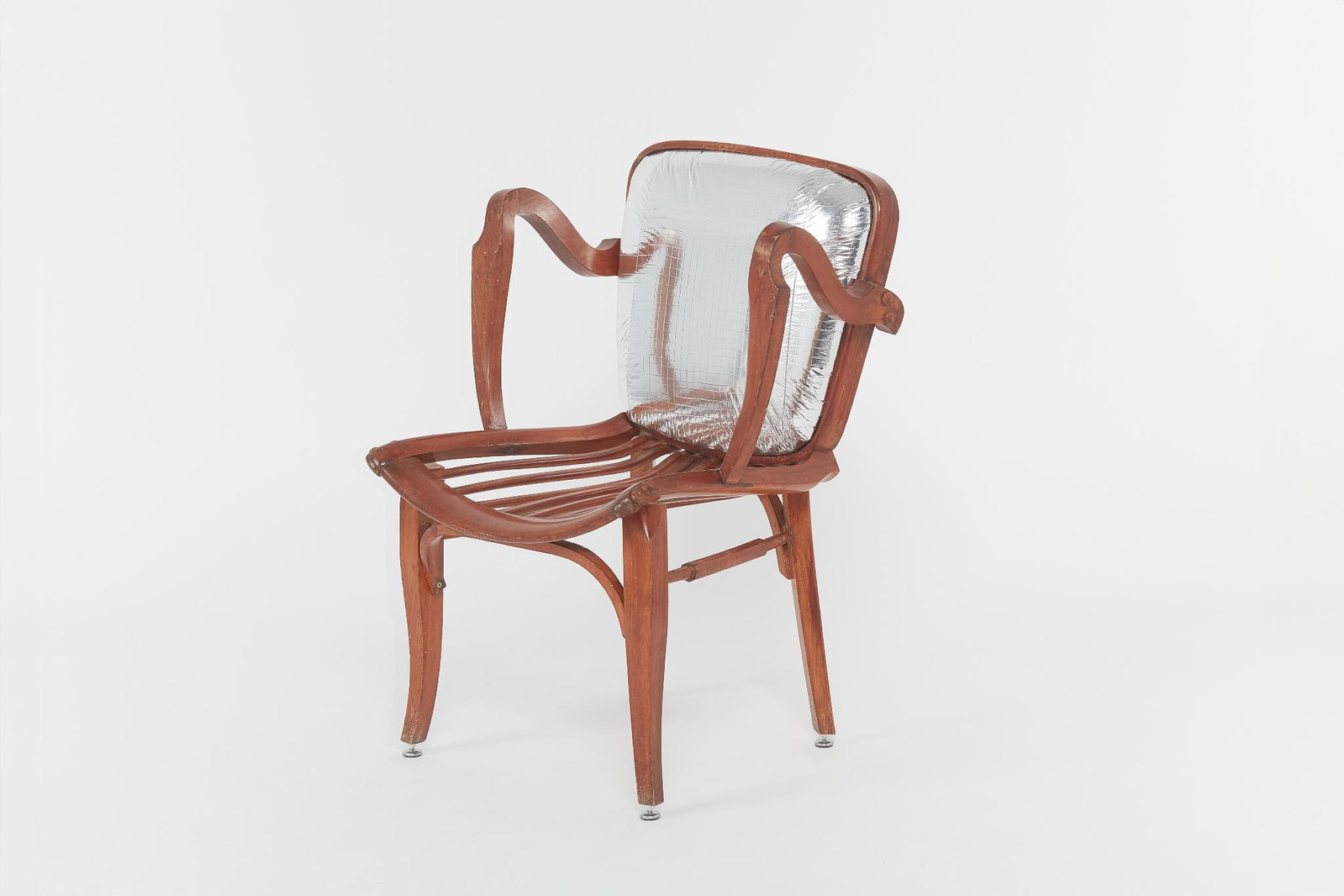 Andreu Carulla (born in 1979) Sky Chair Reclaimed wood, reflective fabric One-of-a-kind piece (1 of 2)