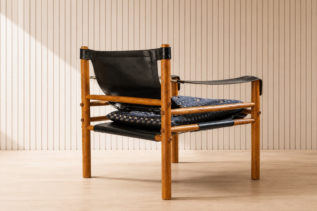 Arne Norell (1917-1971) Sirocco model Armchair Teak and Pierre Frey fabric Edition Arne Norell aB (1 of 8)