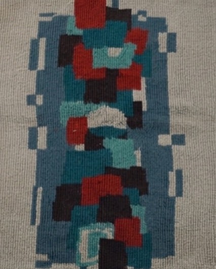 De Stijl Rugs Wool Creation date: 1930 H113 W78 cm Tears on one edge, slight restoration. Wool rug. (1 of 9)