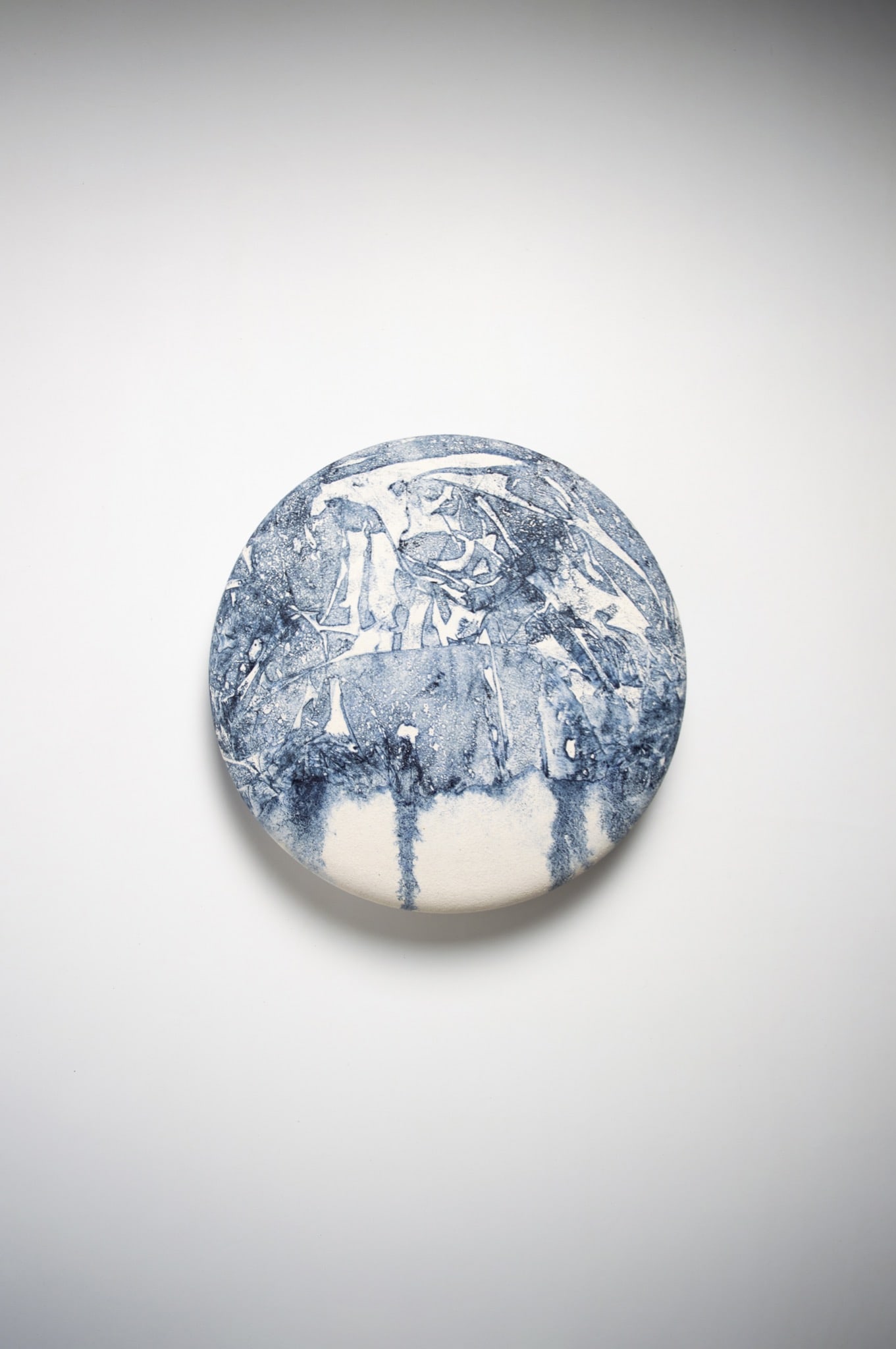 Simone Negri (born in 1970) Accadimento #178 Wall sculpture Ceramic and cobalt oxide H36 W36 D9: Simone Negri (born in 1970) Accadimento #178Wall sculptureCeramic and cobalt oxide H36 W36 D9 cm
