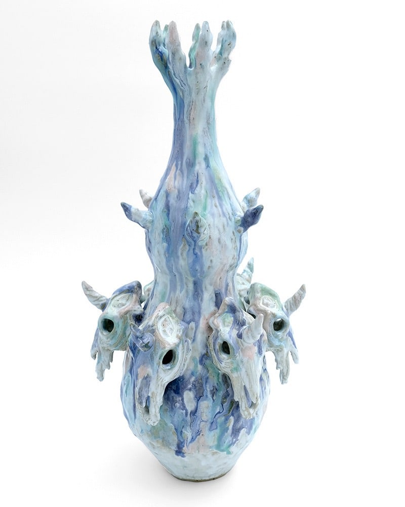 Maria Lindegaard Henningsen (born in 1986) Unicorn Vase Sculpture Polychrome glazed stoneware 2021 (1 of 1)
