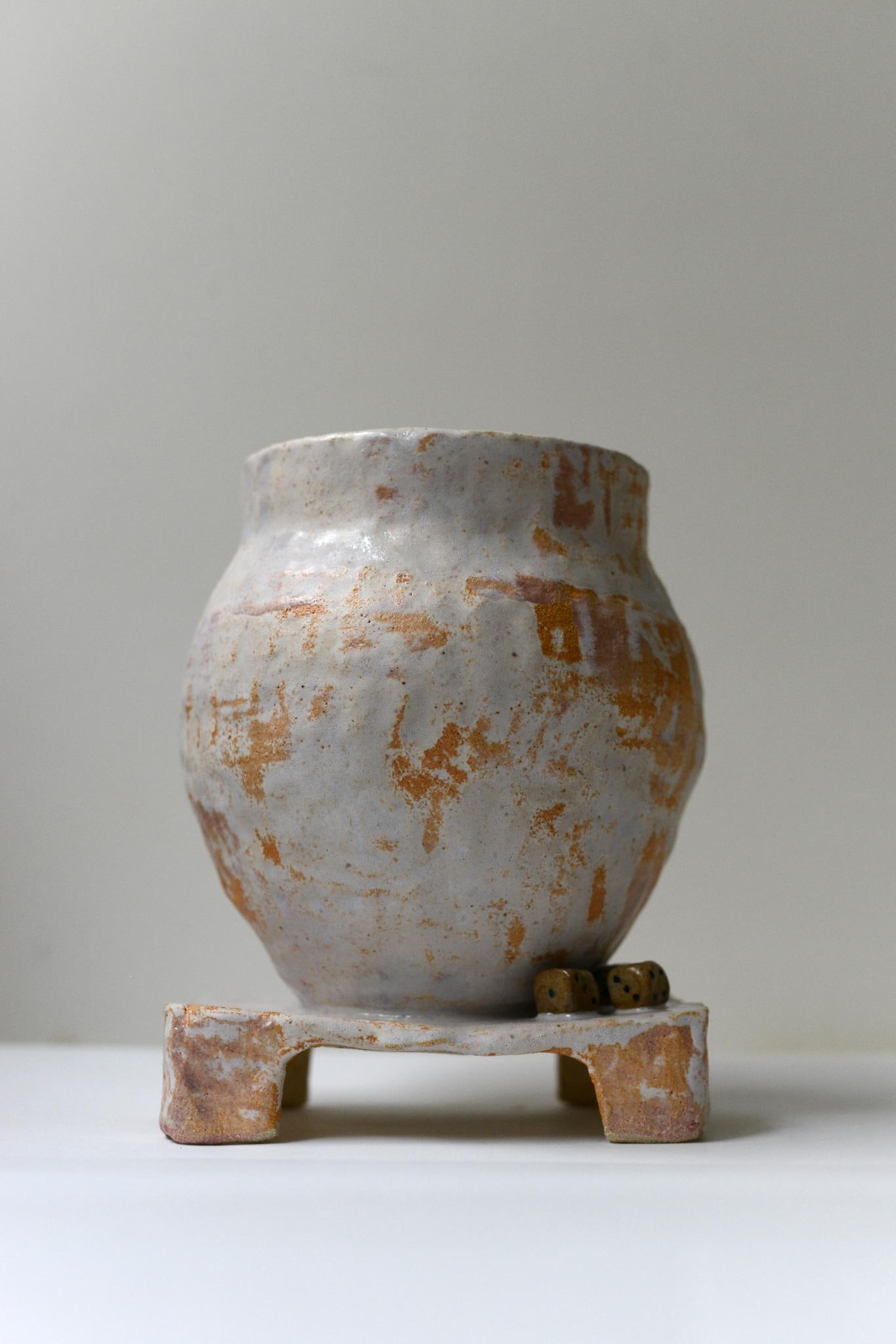 Juliette Teste (born in 1986) Auspicious Checker (Triple Six) Stoneware, glaze, oxide Date (1 of 2)