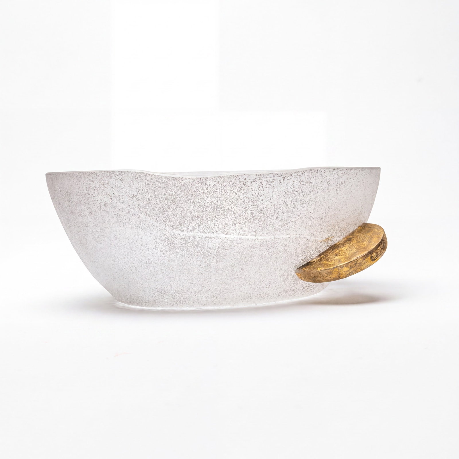 Eliakim Shpigel for Seguso Vetri d'Arte (1954–1991) Large Bowl EL 4 Blown glass treated with the: Eliakim Shpigel for Seguso Vetri d'Arte (1954–1991)Large Bowl EL 4Blown glass treated with the "a scavo" techniqueCirca 1986H50 W29 D19 cmExcellent original condition.Eliakim Shpigel, known as Eliak