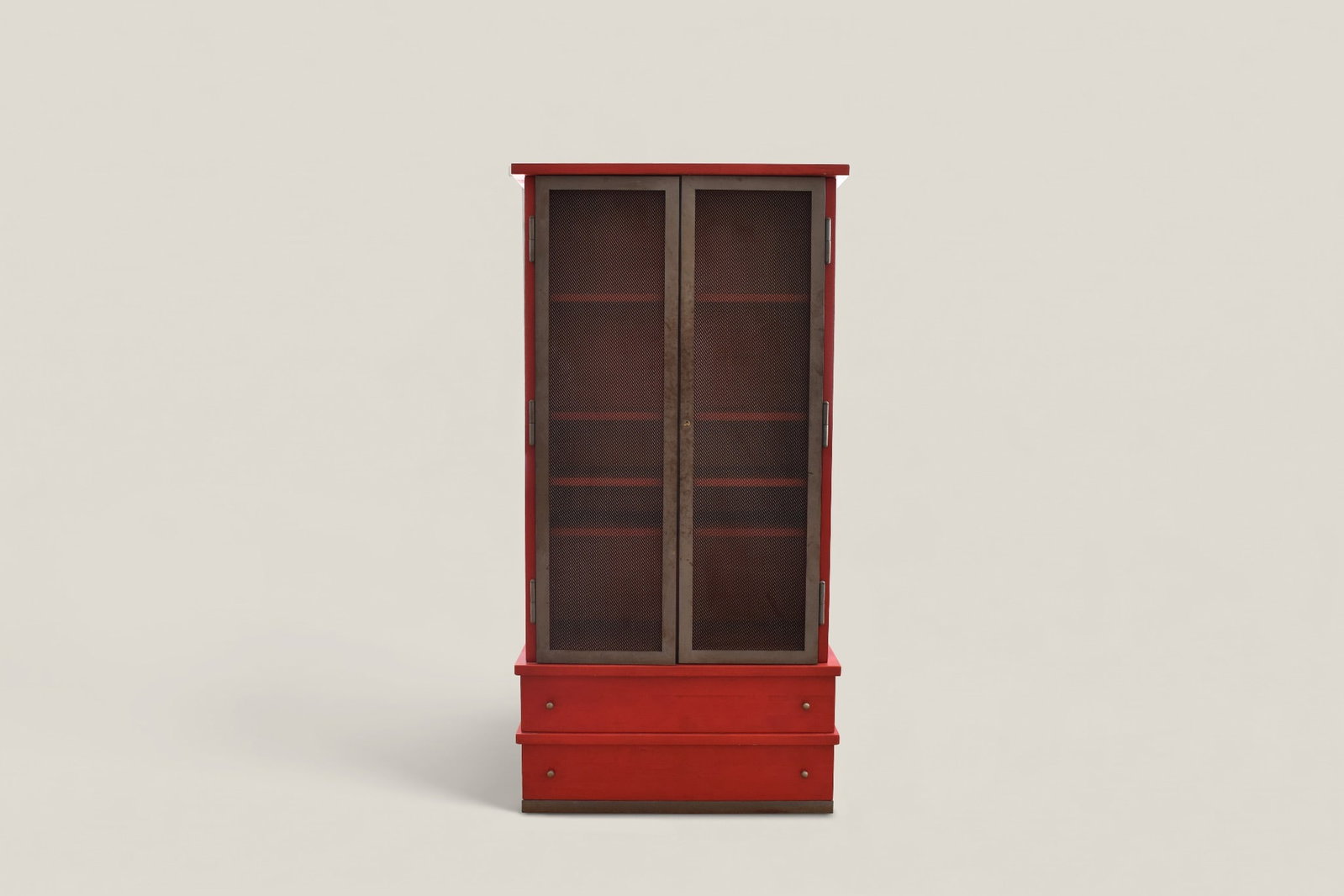 Aldo Rossi (1931–1997) Arlamter Model Floor lamp Lacquered aluminum and opaline glass Produced by: Aldo Rossi (1931–1997)Convento PrototypeOffice cabinetStained maple and metalUnifor edition, TurateDesigned in 1990H195 W98 D49 cmModel created for the furnishings of the Bonnefanten Museum in Maast
