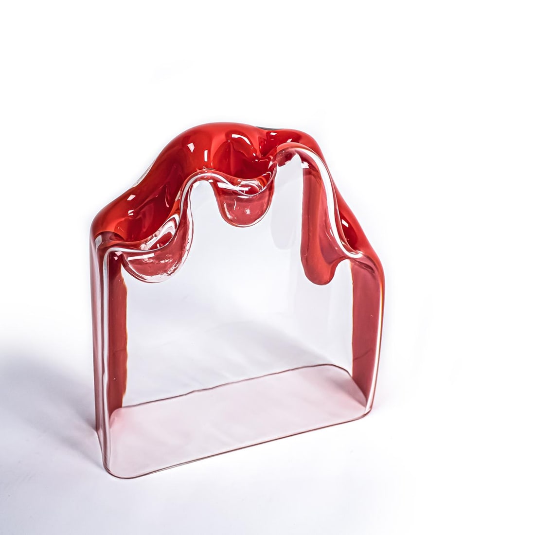 Carlon Nason (born in 1935): S473Chandelier Coral and white crystal H10 L24 P25 cm