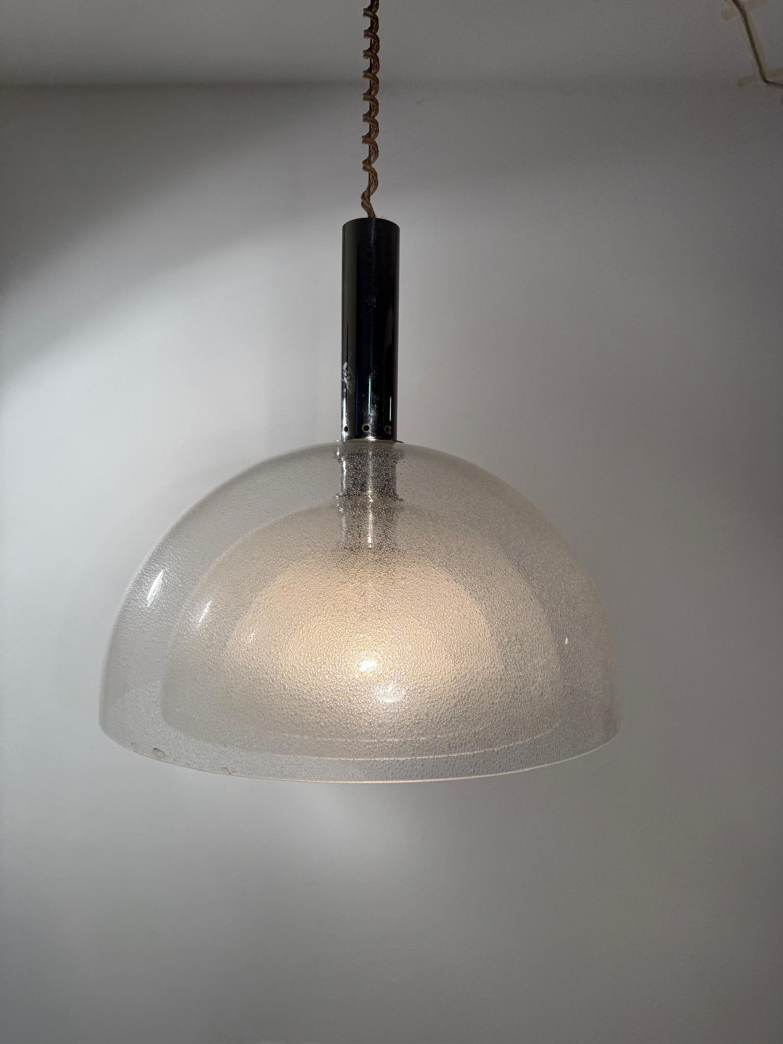 Carlo Nason (born in 1935) LS173 Ceiling lamp: LS173Ceiling lamp Pulegoso glass D47 H24 cm