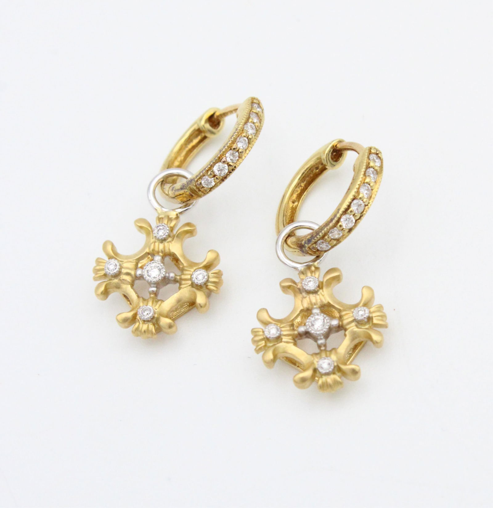 Jude Frances Huggie 14kt With Cross Charm (1 of 7)