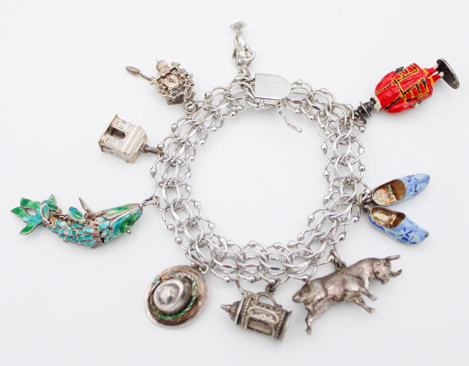 Vintage Sterling Silver Travel Bracelet (1 of 10)