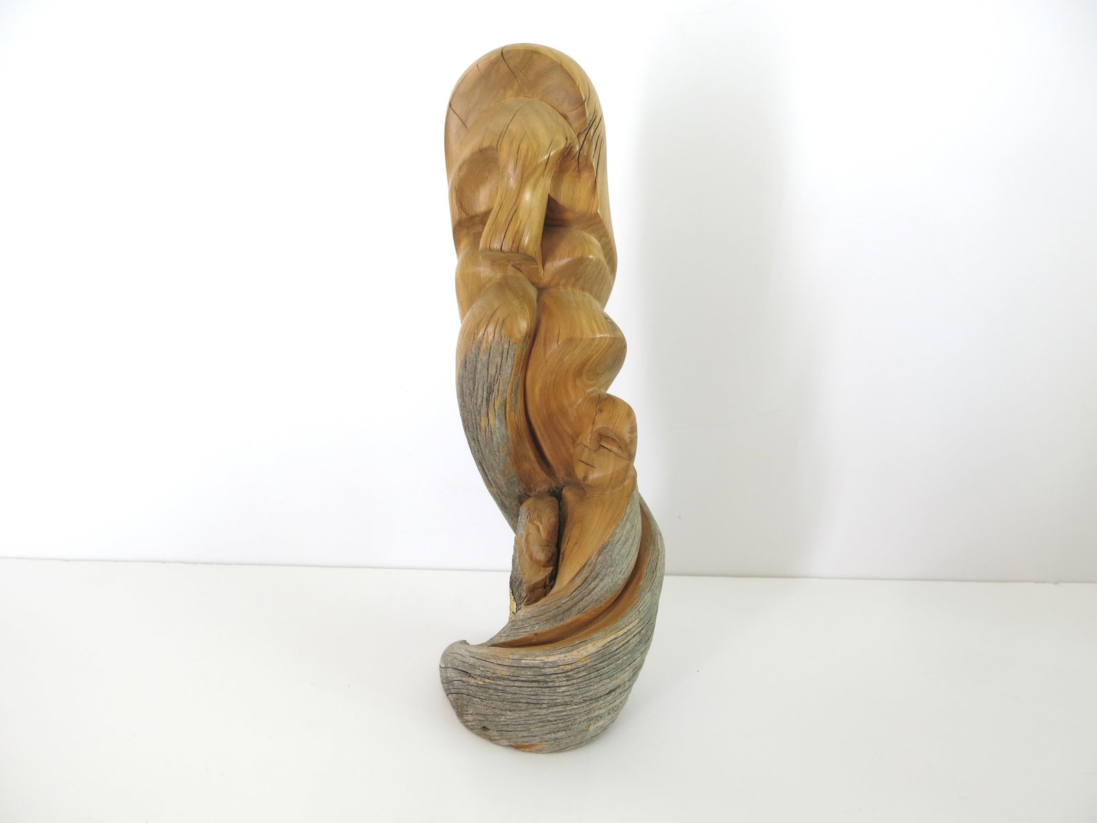 Luis Barela Cedar Root Carving ca 2000: Holy Trinity, Barela's sculptures are made from endemic cedar, also known as Rocky Mountain juniper, some of the oldest and most sacred trees in our part of the world.