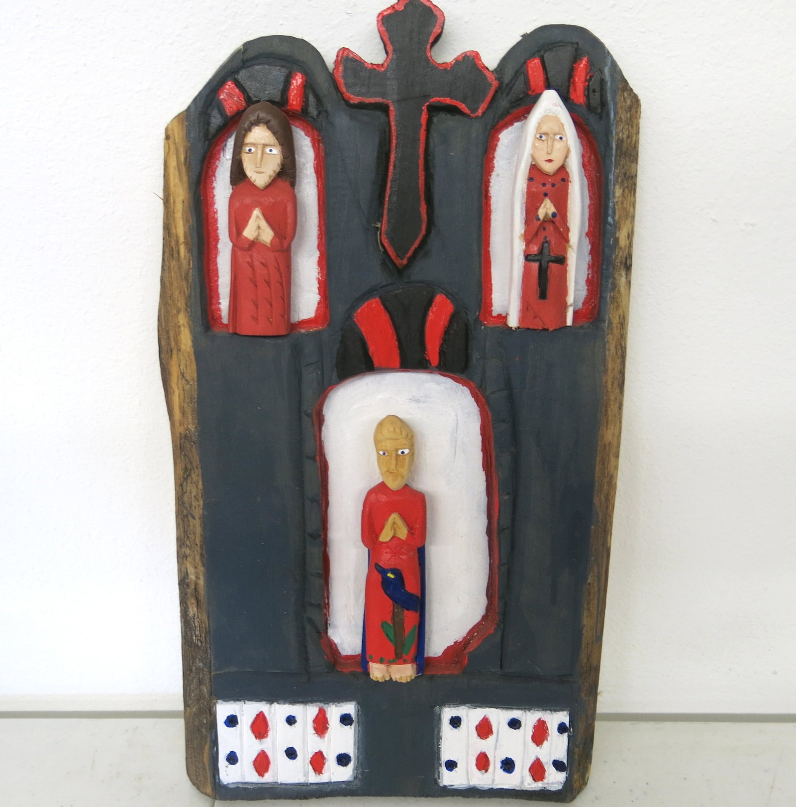 Irene Medina Folk Art Carved Wooden Retablo (1 of 9)