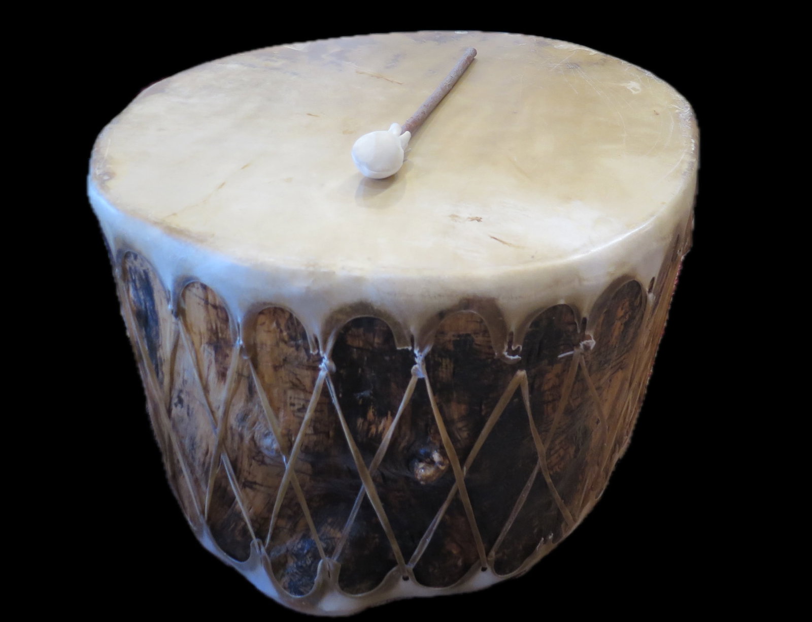 Large Pueblo Drum with Striker (1 of 9)