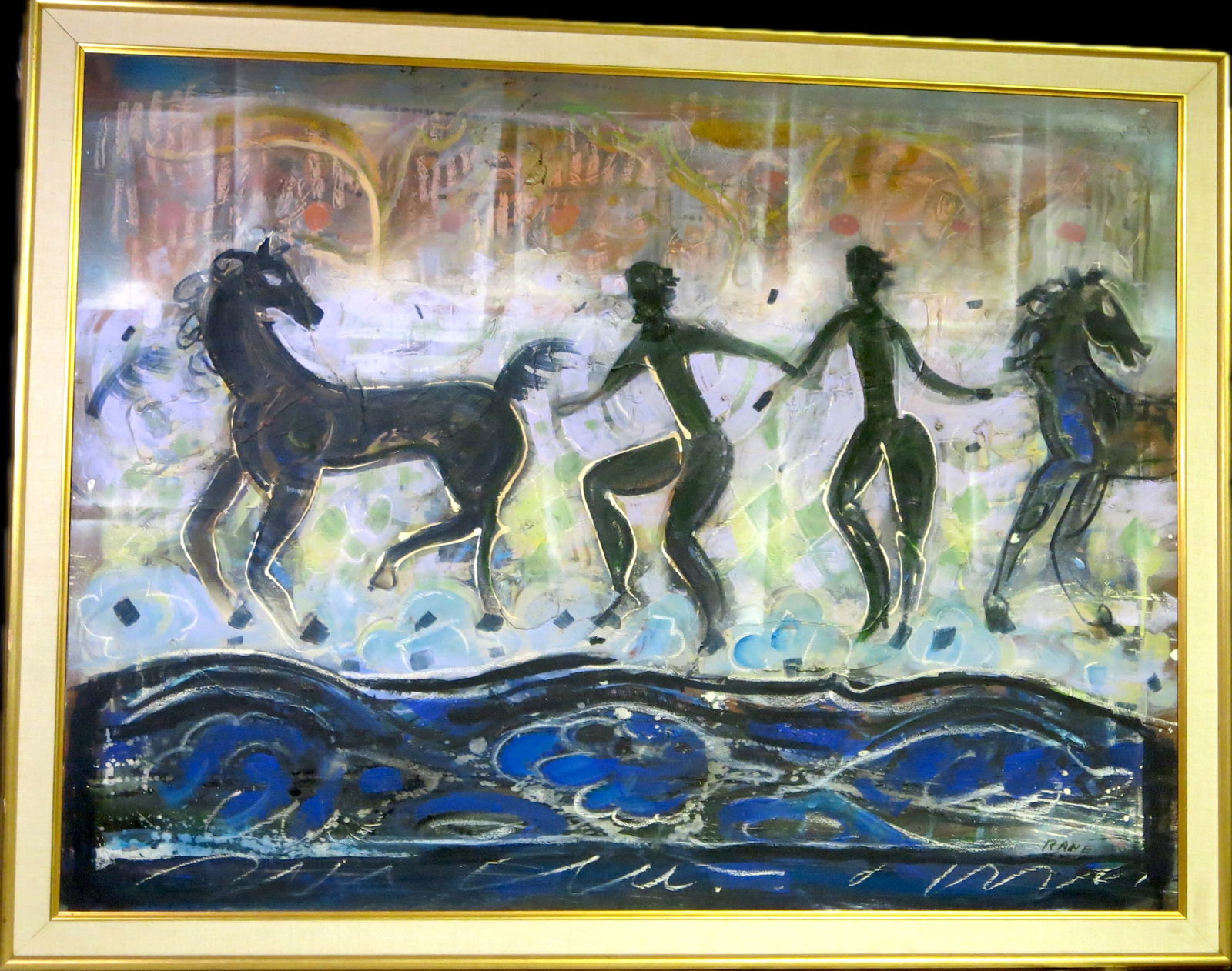 Bill Rane "Of Horses, Men, And The Sea" Oil On Canvas (1 of 11)