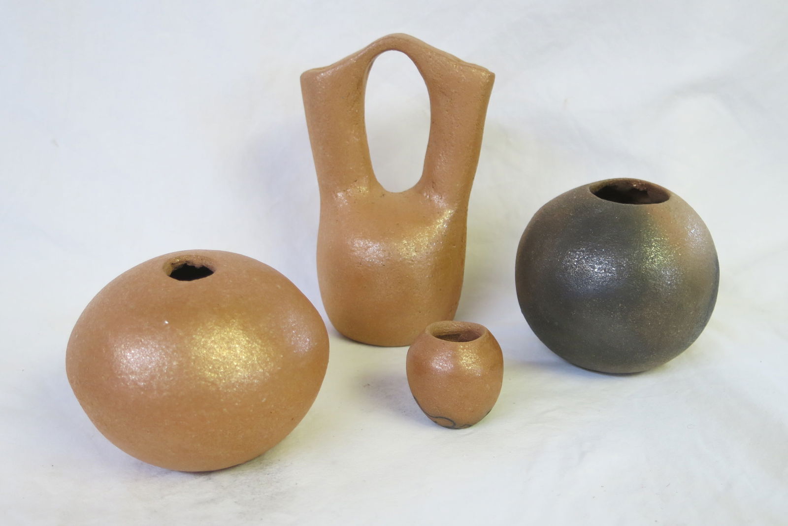 Bernadette Track Micaceous Lot of 4 Micaceous Vessels (1 of 8)
