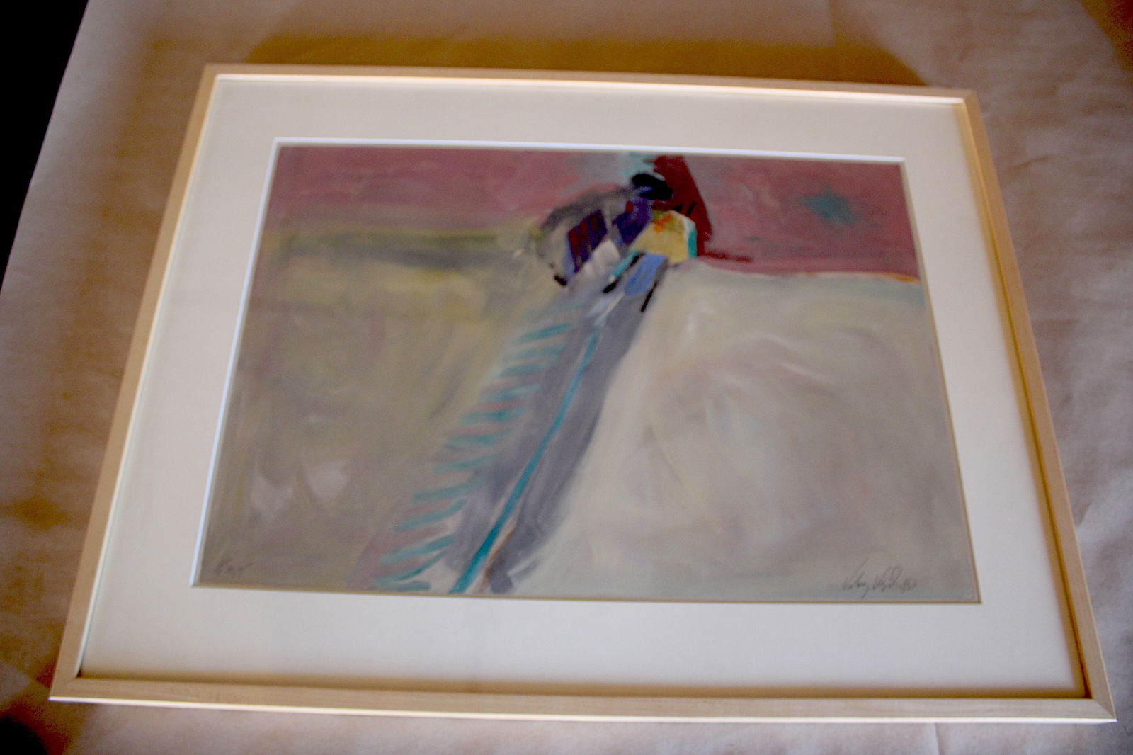 Heaven's Dance - Framed: Monotype numbered lower left 1/1 signed lower right. Frame 23.75"x31"x2"