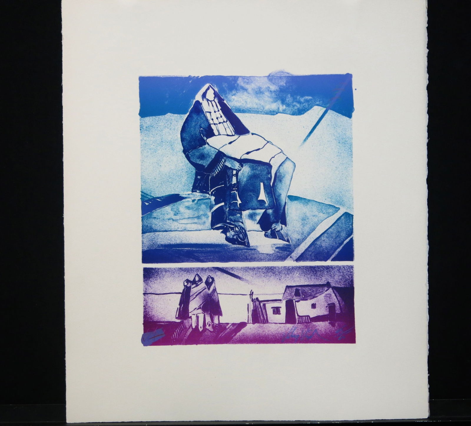 Lavender Blanket: Lithograph signed and numbered lower right