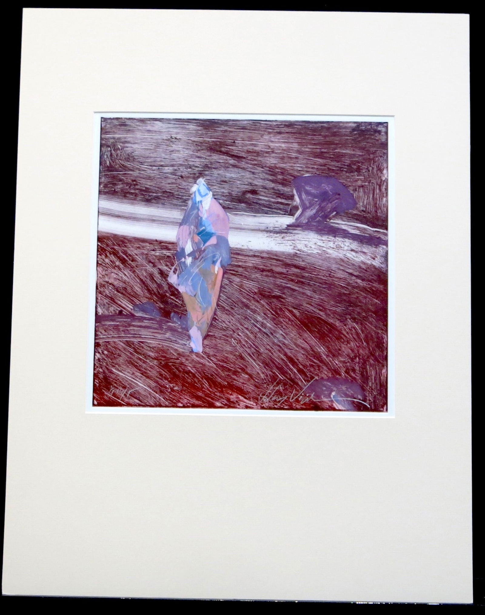 Untitled Single Figure: Monotype on paper signed lower right and numbered lower left