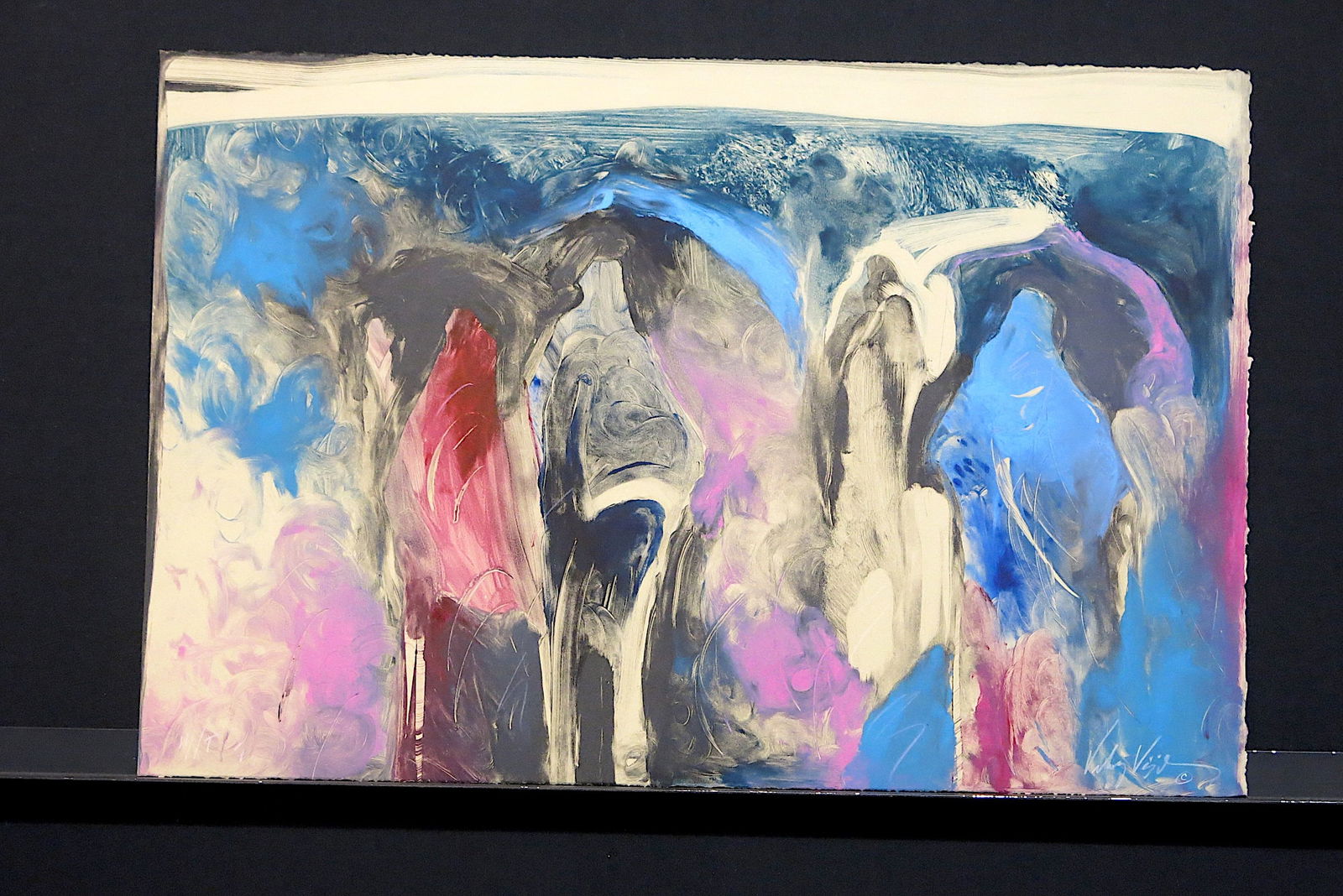 Untitled: Monotype on paper signed lower right and number lower left