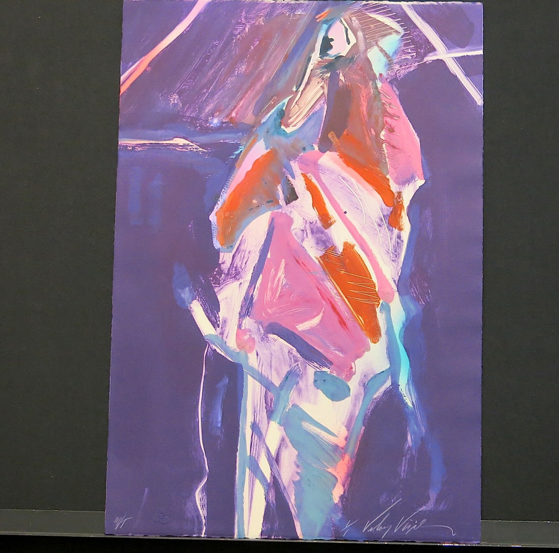 Untitled: Monotype on paper signed and number lower right